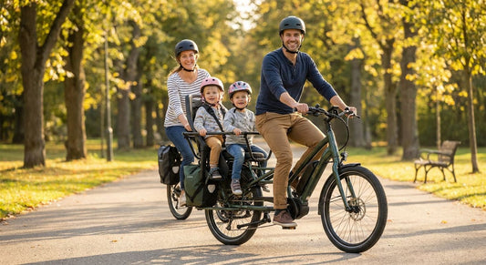 Elektrische longtail fiets gezin