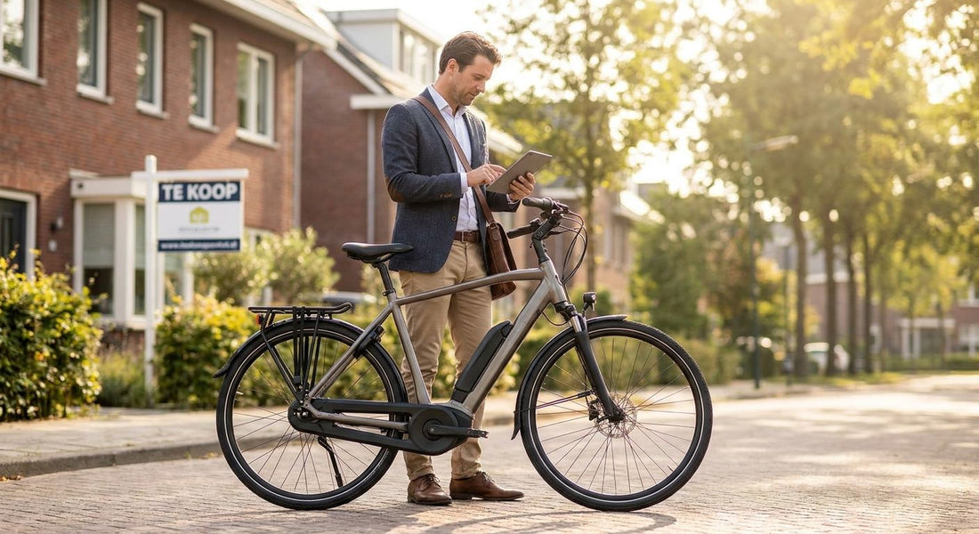 Elektrische fiets voor makelaars die woningen bezoeken
