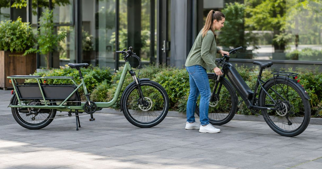 Is een longtail fiets zwaarder te tillen dan een e-bike?
