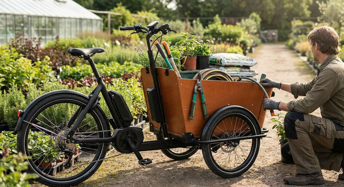 Elektrische bakfiets voor tuiniers en hoveniers
