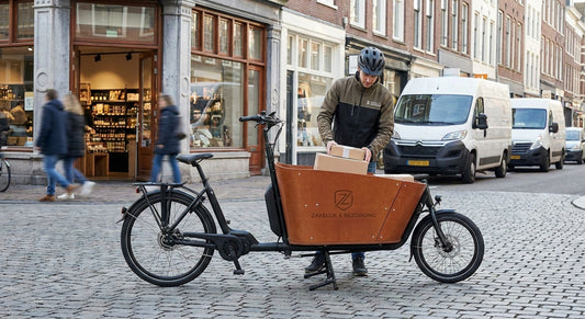 Elektrische bakfiets voor zakelijk gebruik en bezorging