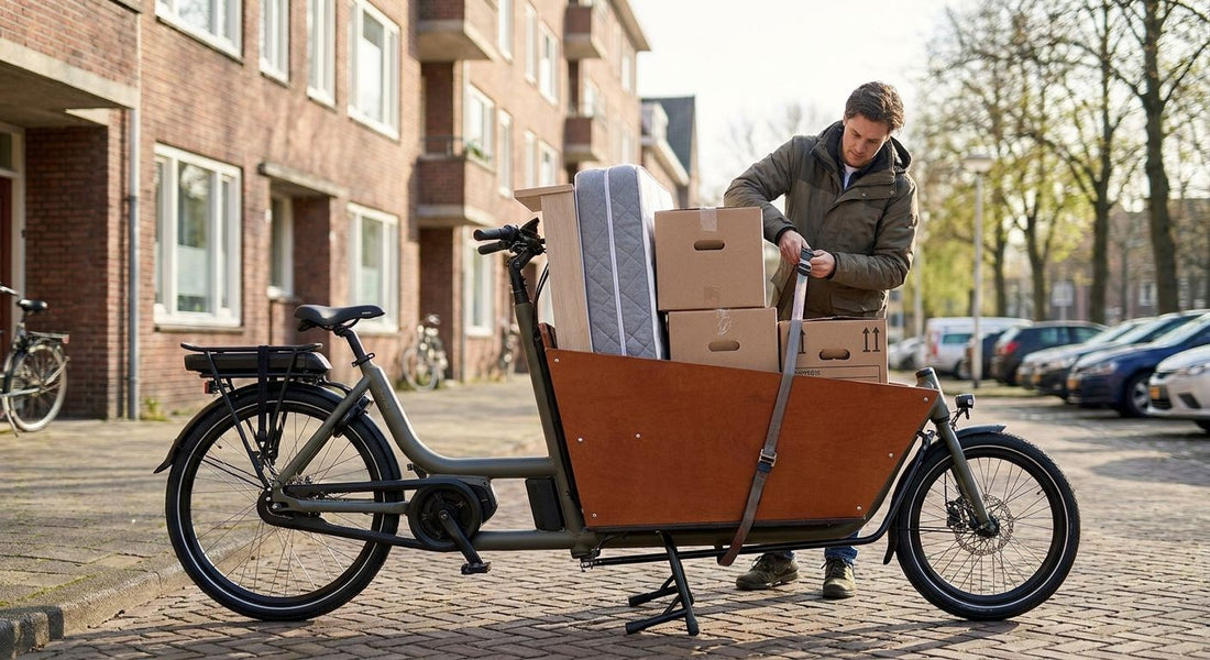 Elektrische bakfiets voor verhuizen en spullen vervoeren