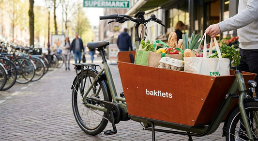 Elektrische bakfiets voor boodschappen doen