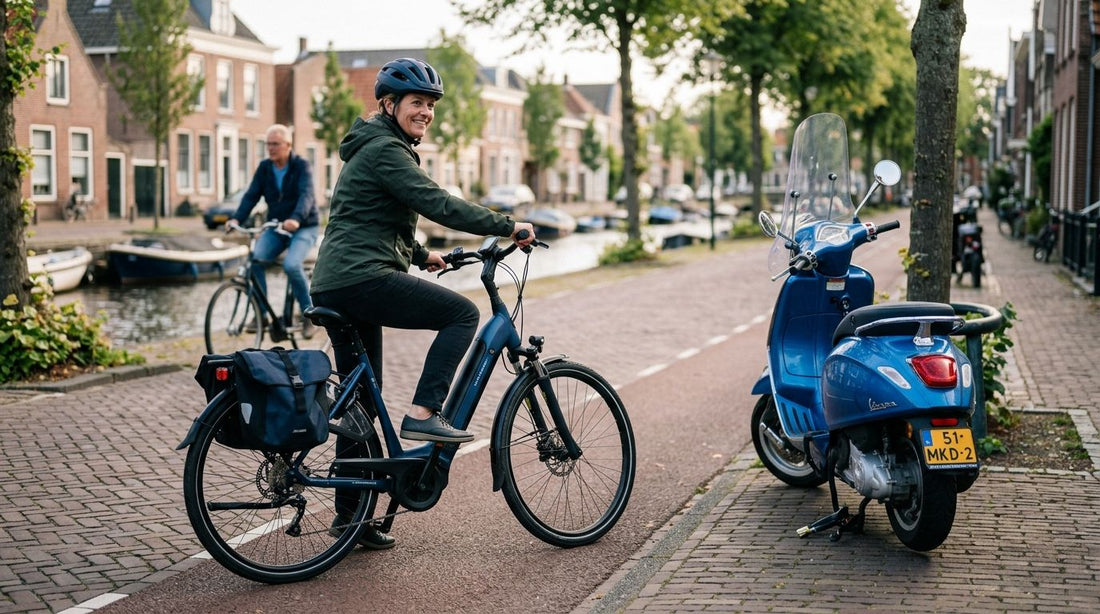 Elektrische fiets voor mensen die van de scooter overstappen