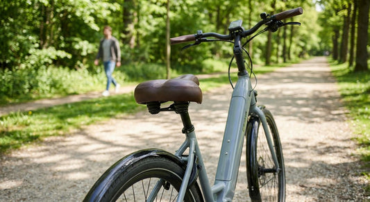 Elektrische fiets met extra breed zadel voor comfort