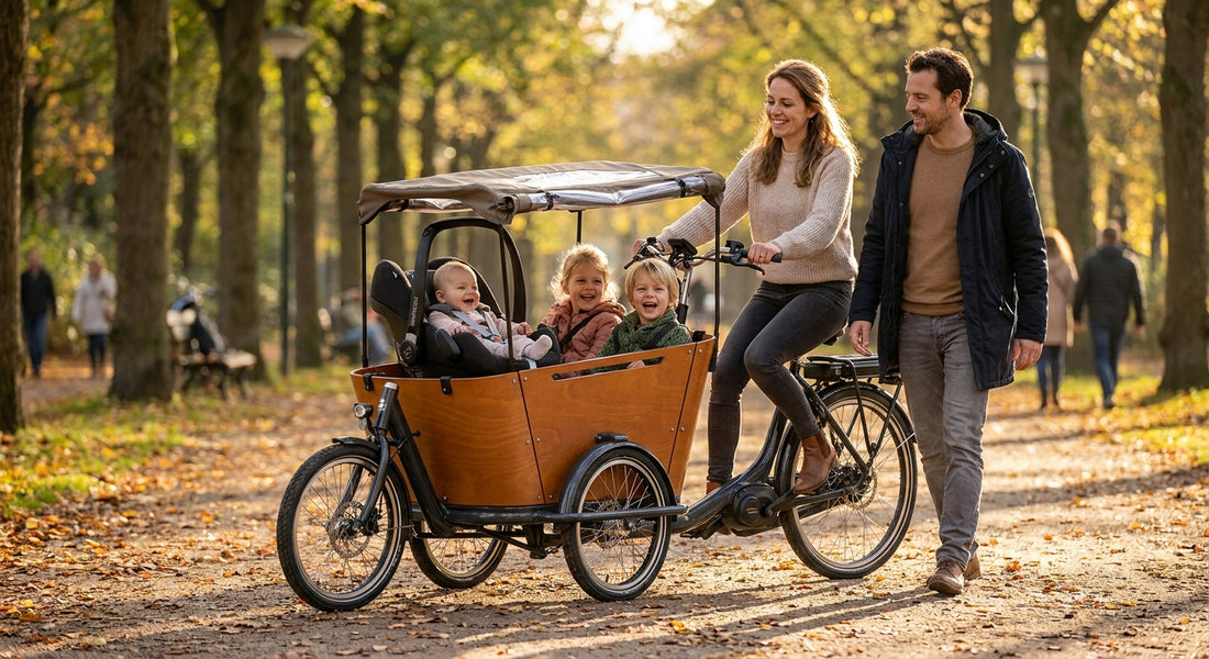 Elektrische bakfiets voor grote gezinnen met meerdere kinderen