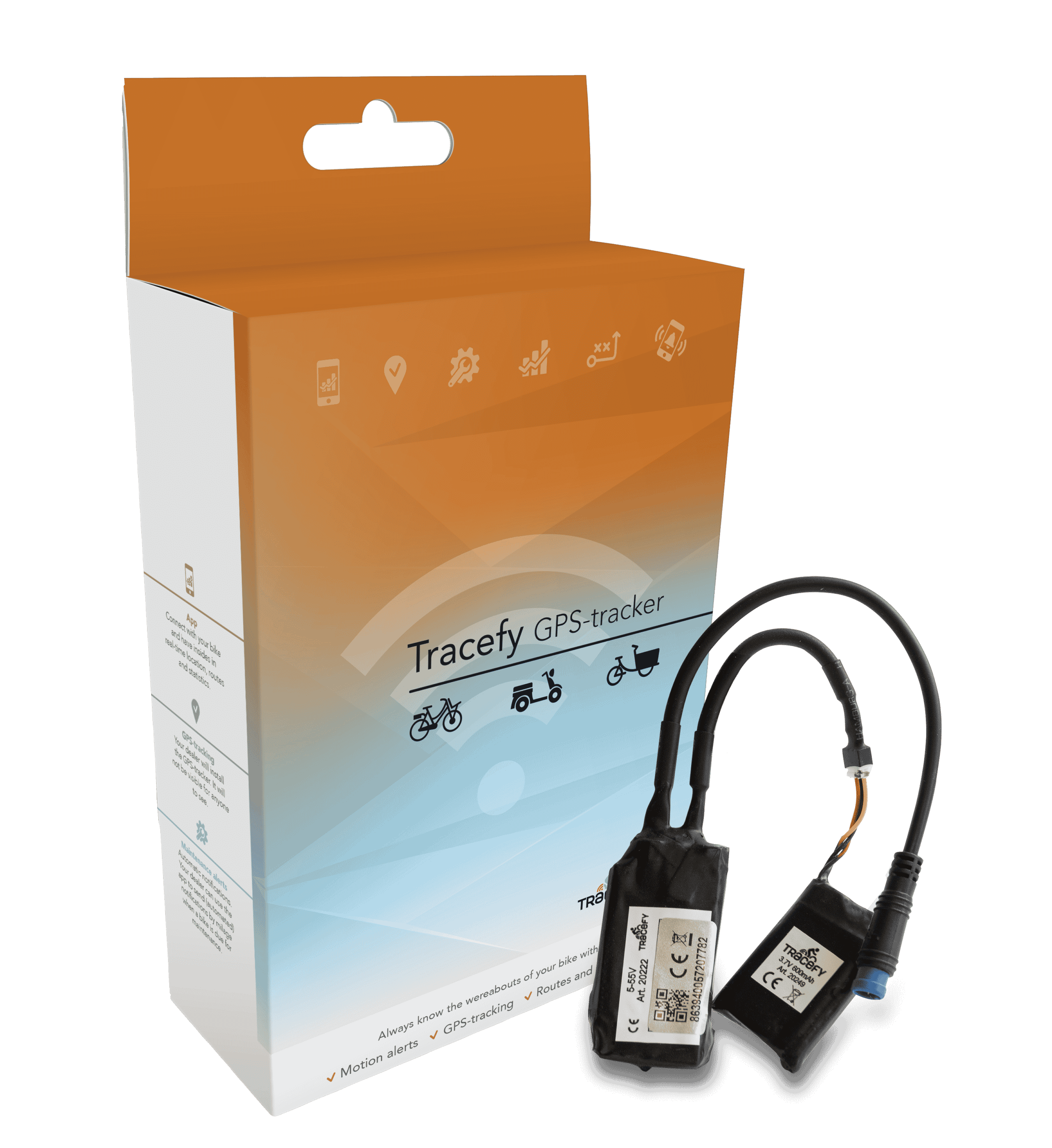 Tracify GPS tracker inc. inbouwen