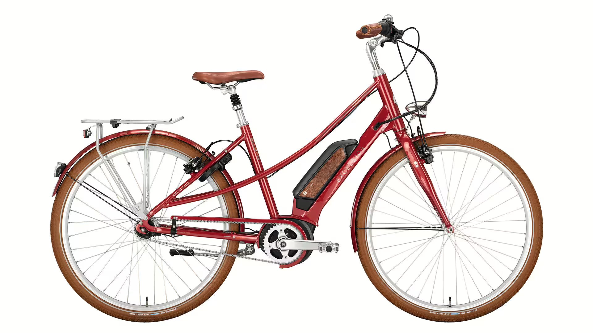 NIEUW! Excelsior Vintage DA Bosch Active Line Plus Middenmotor Rood