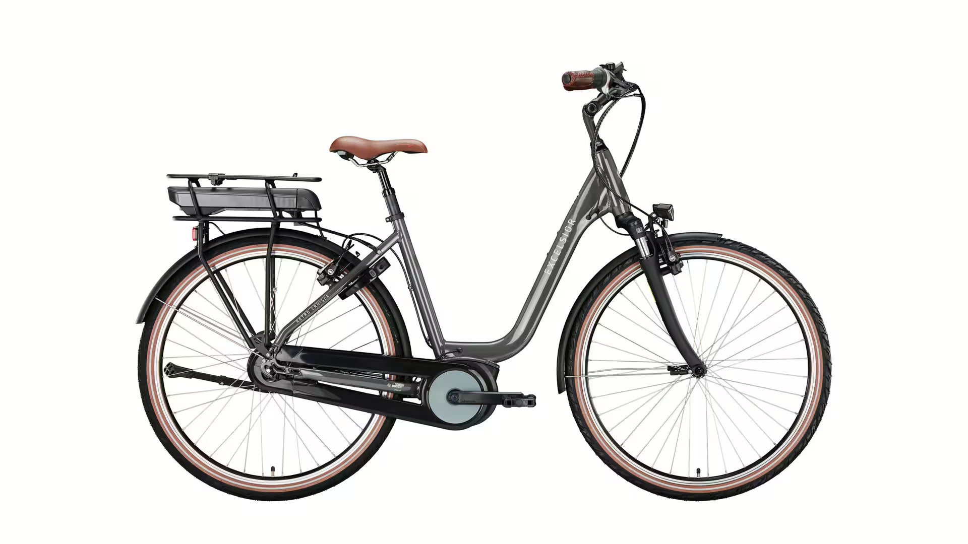 NIEUW! Excelsior Retro Cruiser Bosch Active Line Middenmotor Grijs