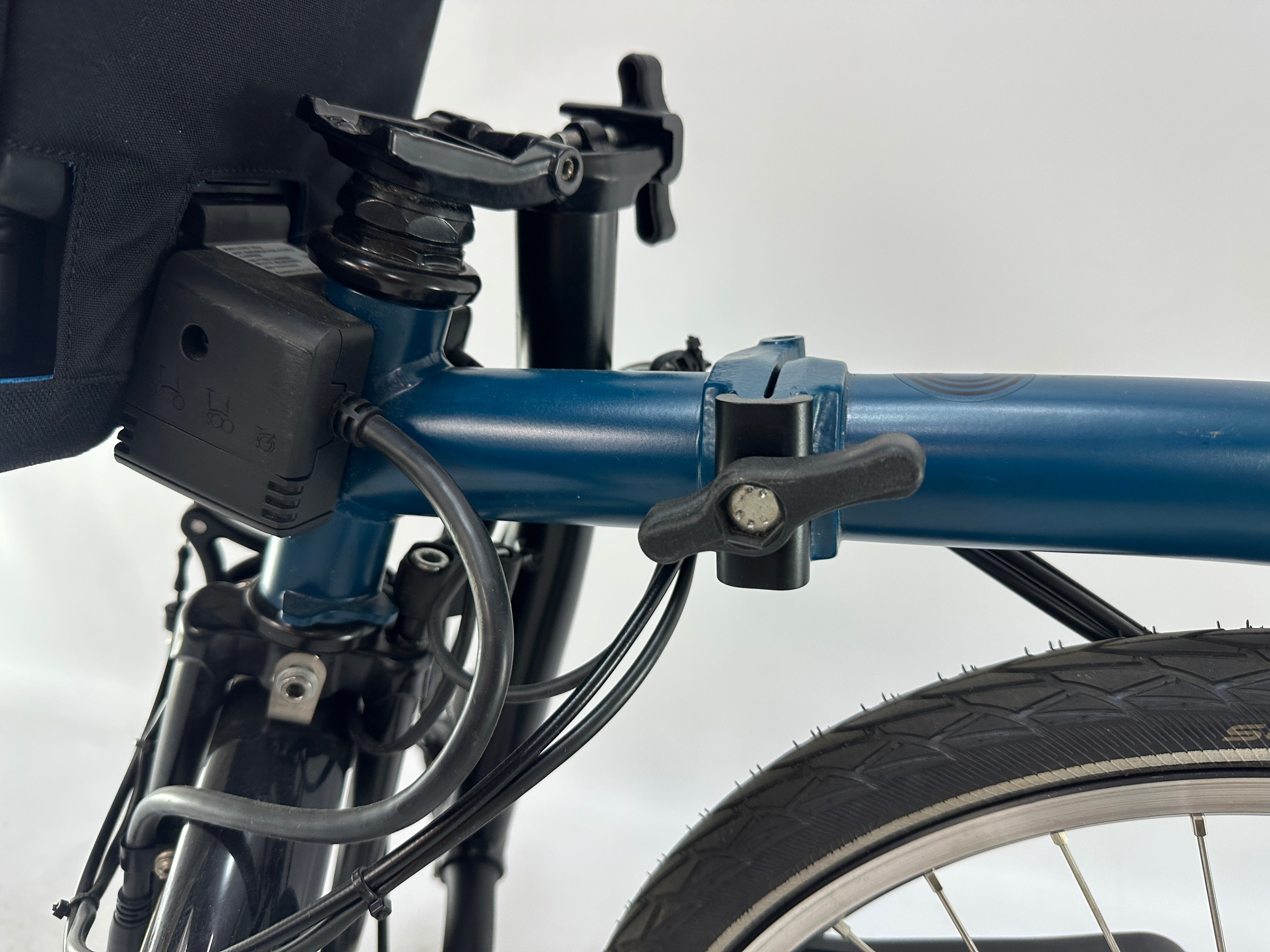 DEMO Brompton Electric Compact Vouwfiets Blauw 20