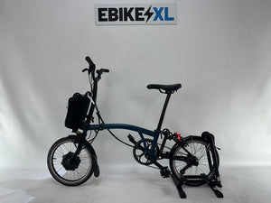 DEMO Brompton Electric Compact Vouwfiets Blauw 20