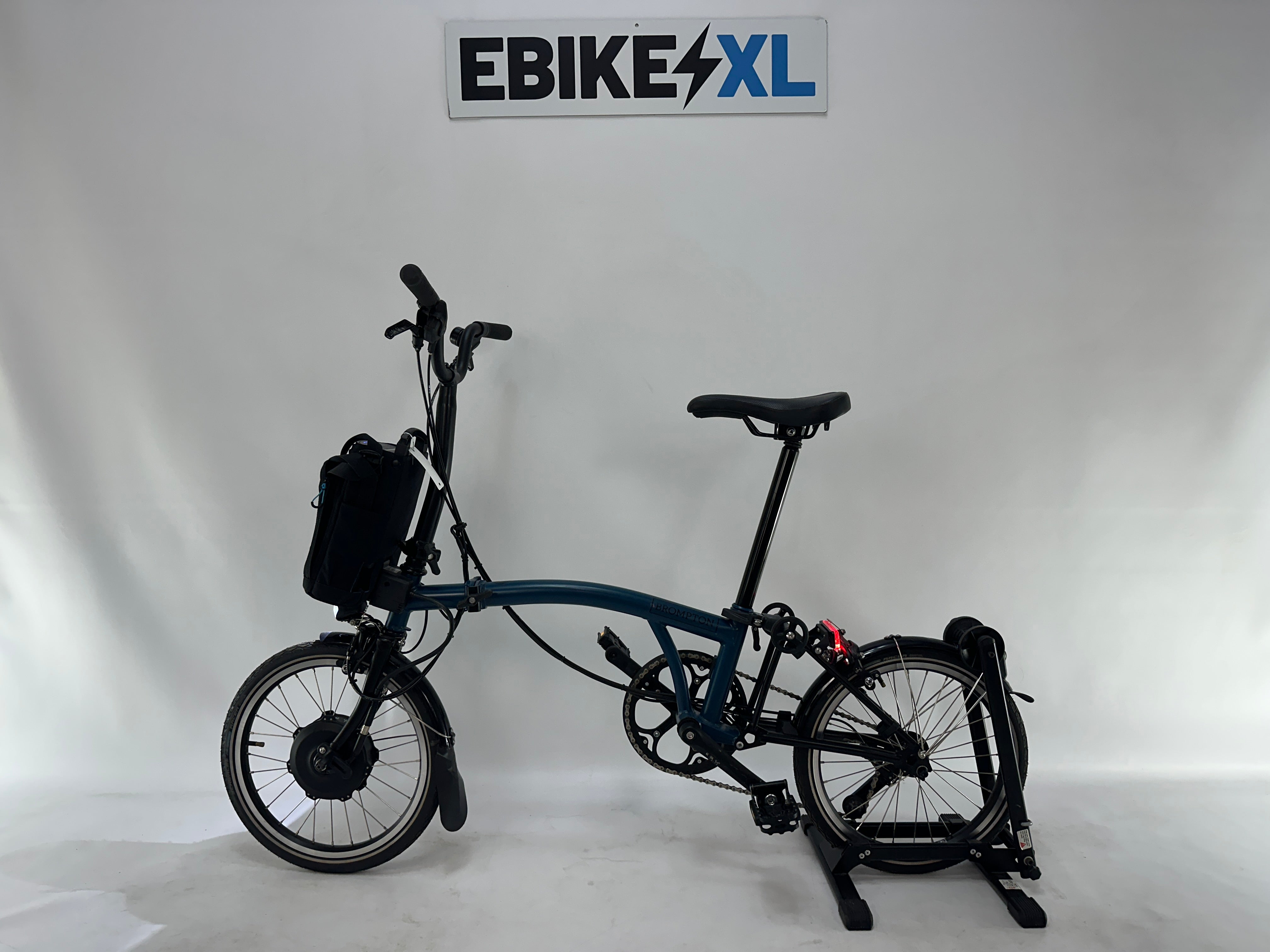 DEMO Brompton Electric Compact Vouwfiets Blauw 20