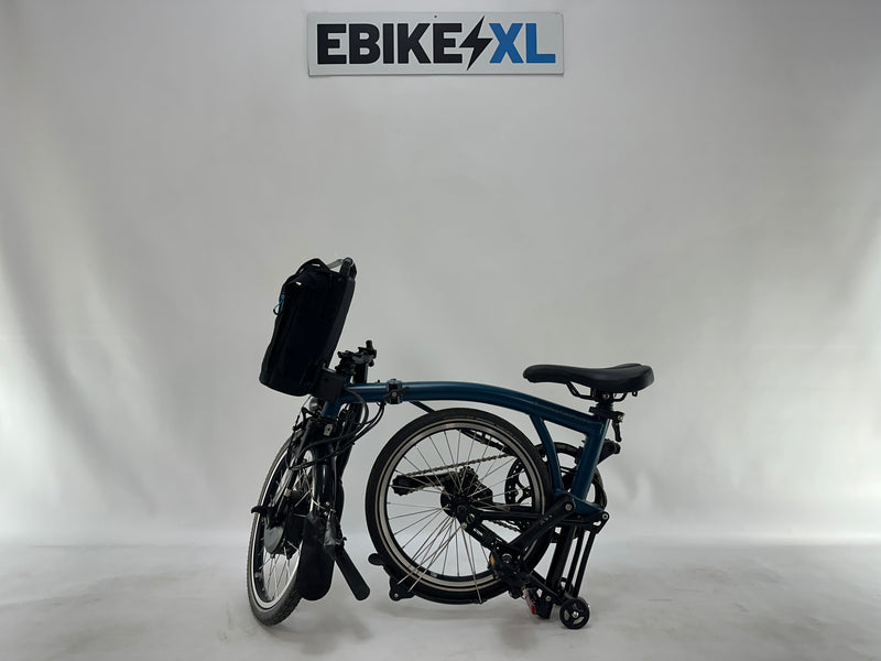 DEMO Brompton Electric Compact Vouwfiets Blauw 20