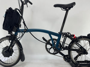 DEMO Brompton Electric Compact Vouwfiets Blauw 20
