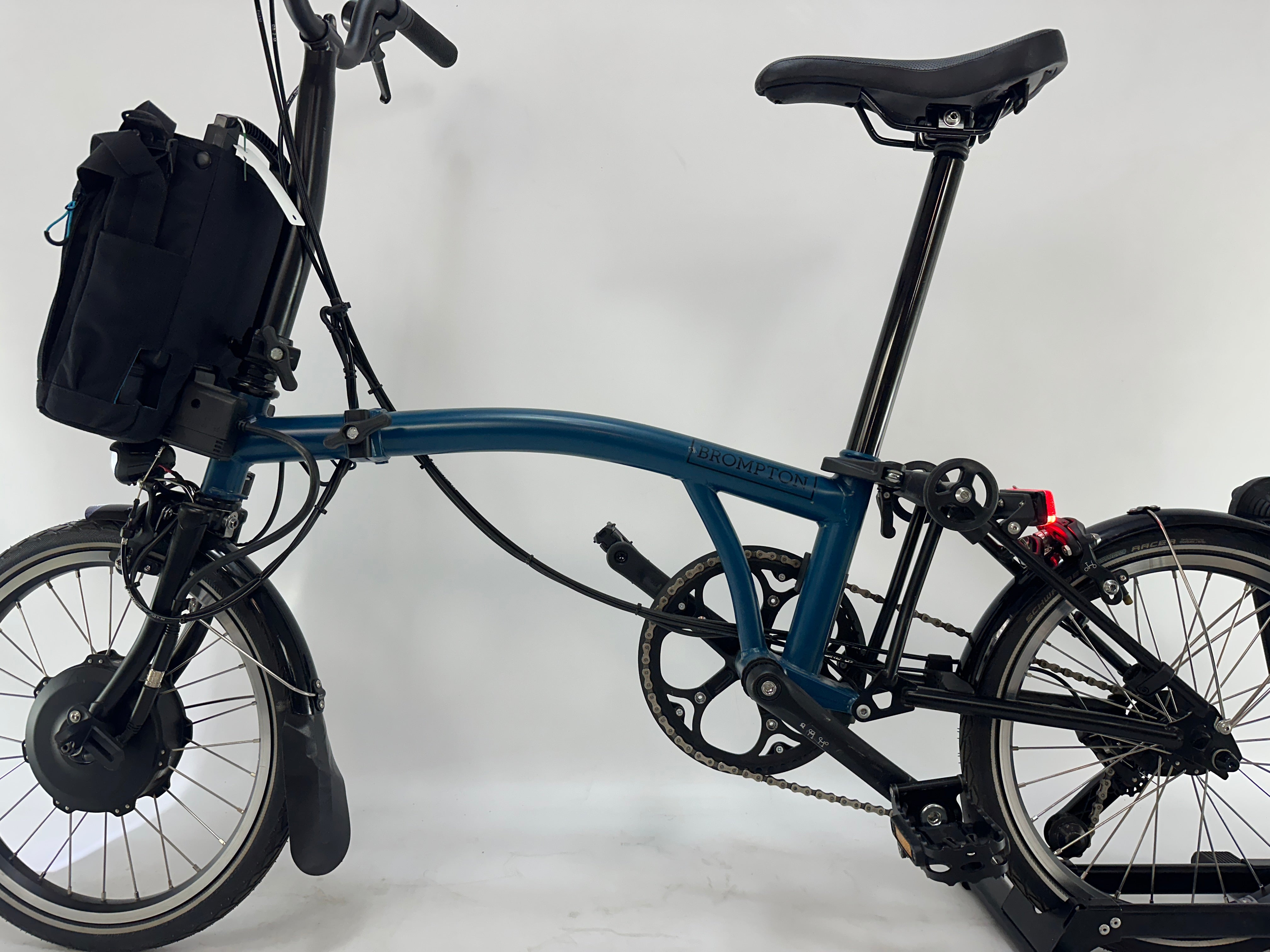 DEMO Brompton Electric Compact Vouwfiets Blauw 20
