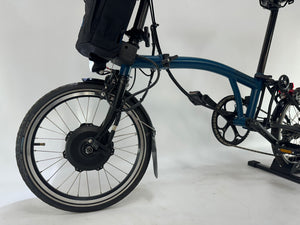 DEMO Brompton Electric Compact Vouwfiets Blauw 20