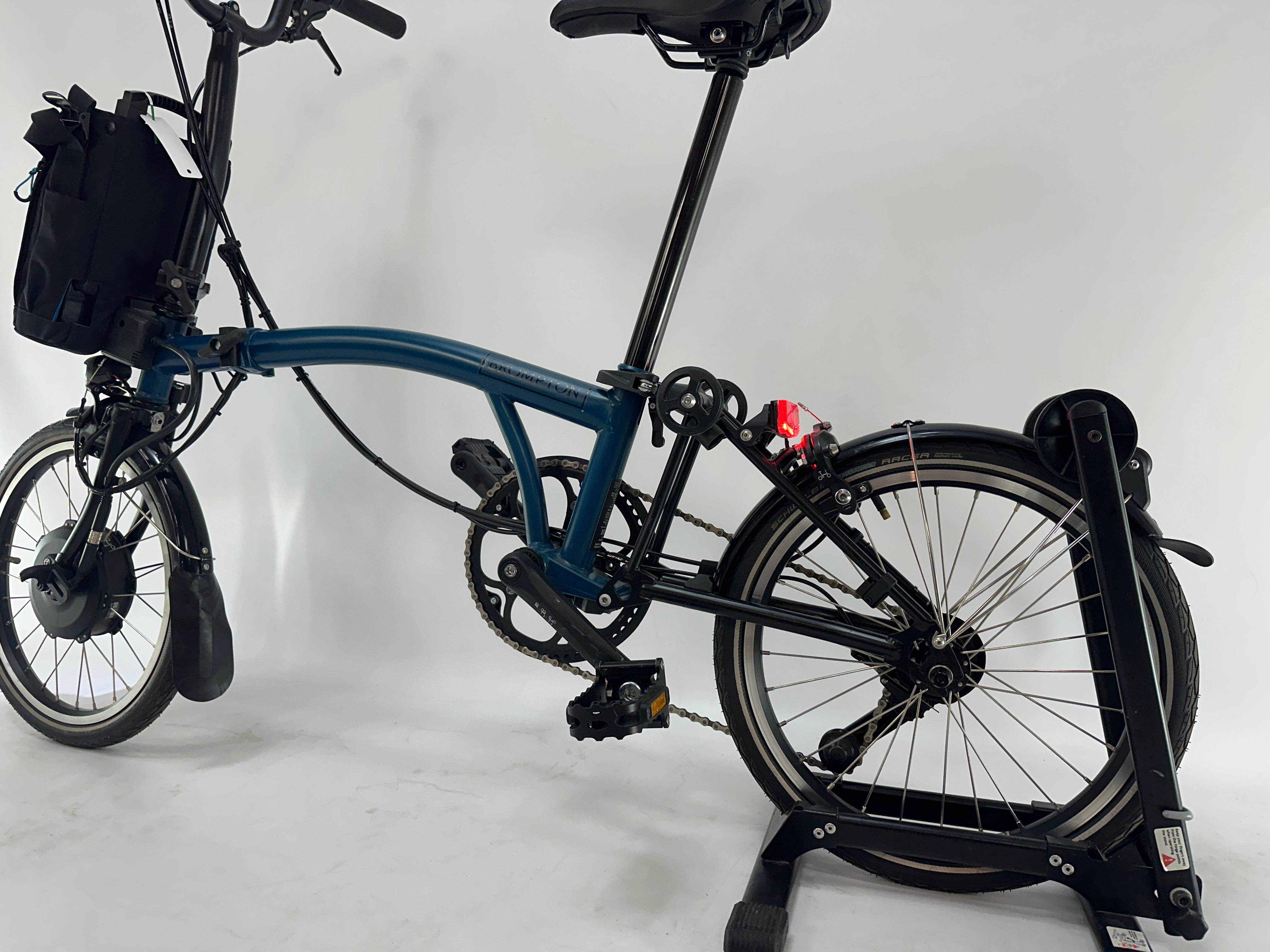 DEMO Brompton Electric Compact Vouwfiets Blauw 20