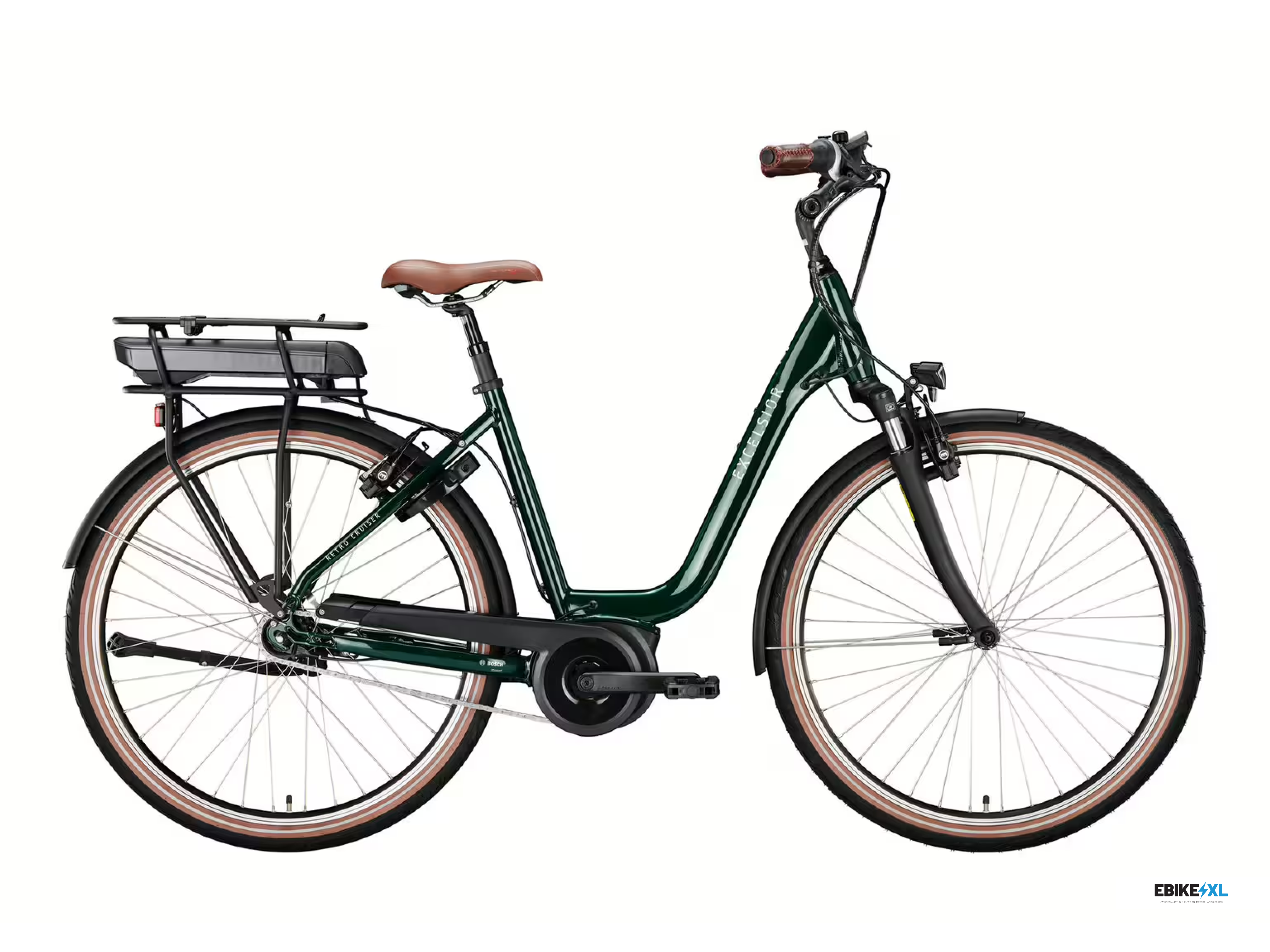 NIEUW! Excelsior Retro Cruiser Bosch Active Line Middenmotor Groen