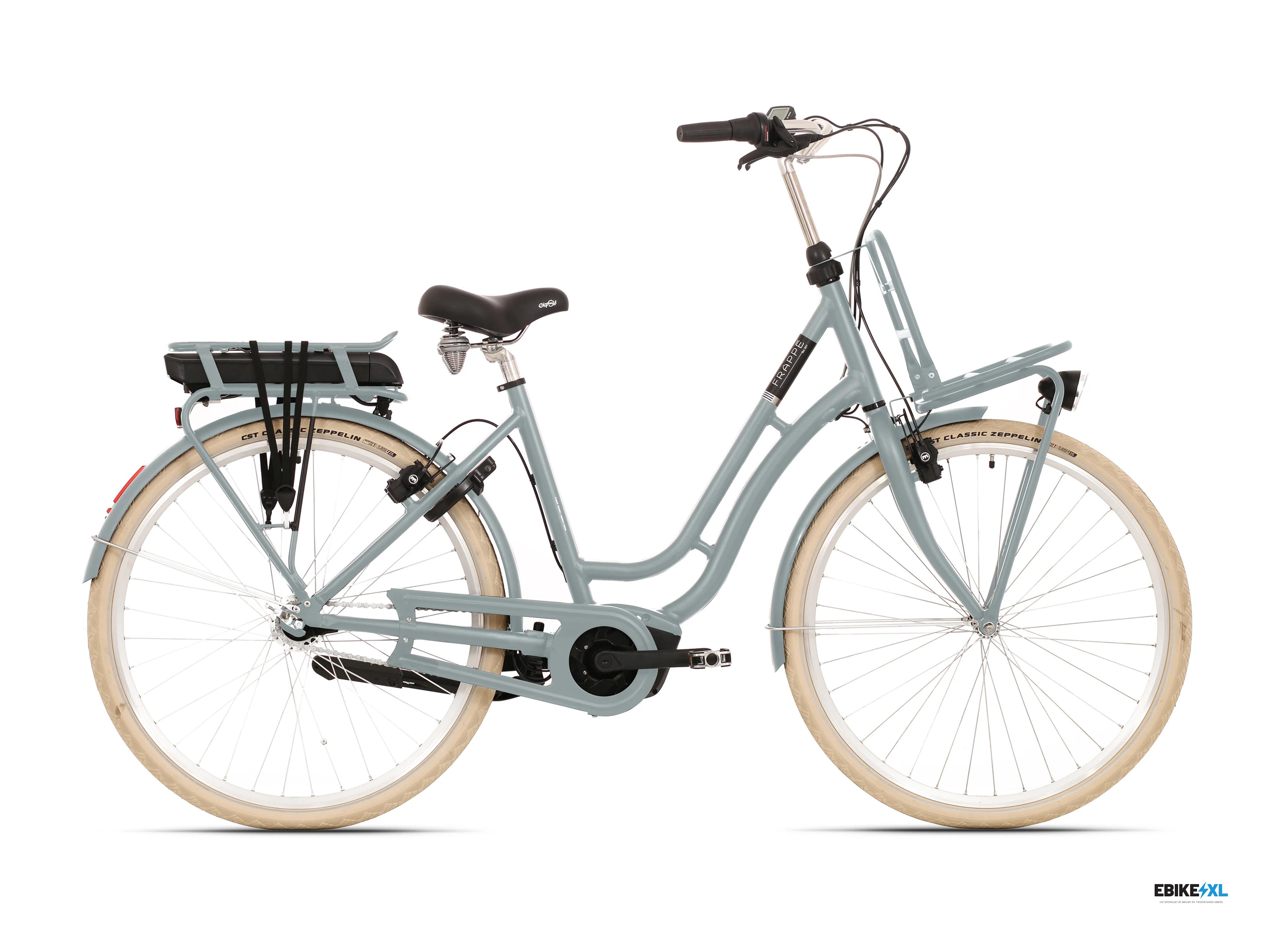 NIEUW! Frappé e-City Comfort Bosch Active Line Plus Middenmotor Stormy Sea Transportfiets S