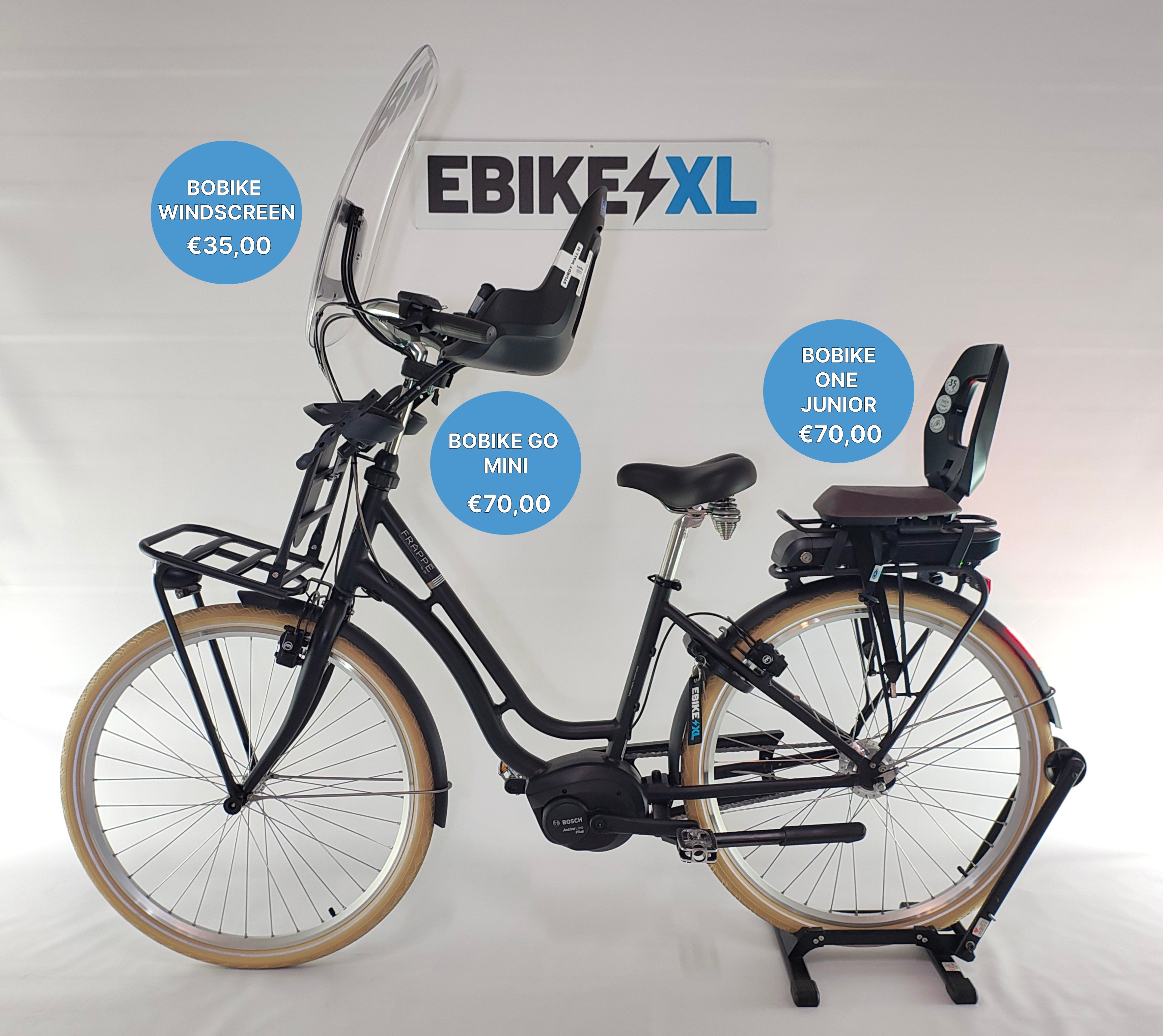NIEUW! Frappé e-City Comfort Bosch Active Line Plus Middenmotor Zwart Mat Transportfiets L