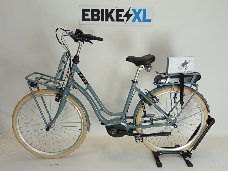 NIEUW! Frappé e-City Comfort Bosch Active Line Plus Middenmotor Stormy Sea Transportfiets