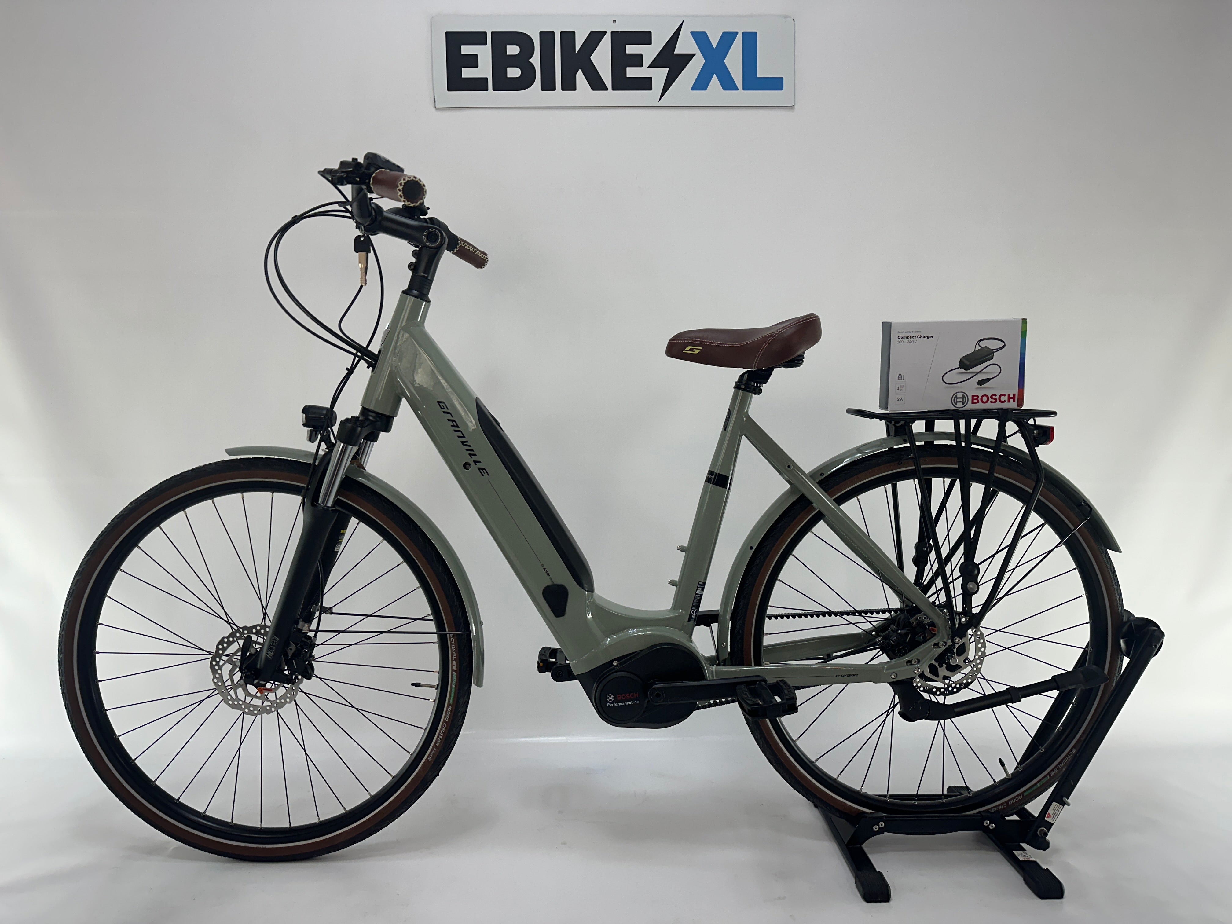NIEUW! Granville e-Urban N2 Bosch Performance Line Middenmotor 500Wh Belt-Drive met Enviolo! Grijs