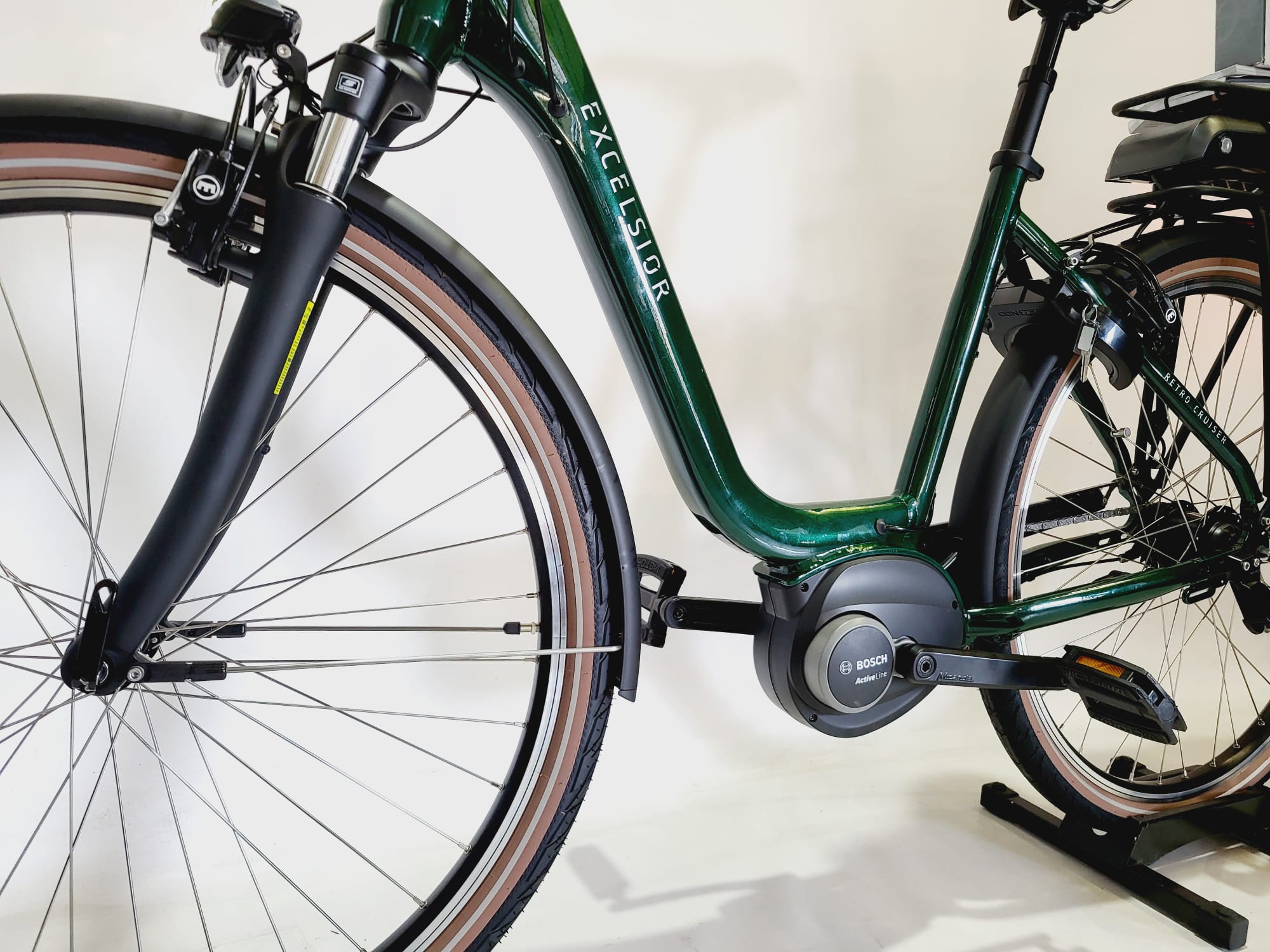 NIEUW! Excelsior Retro Cruiser Bosch Active Line Middenmotor Groen