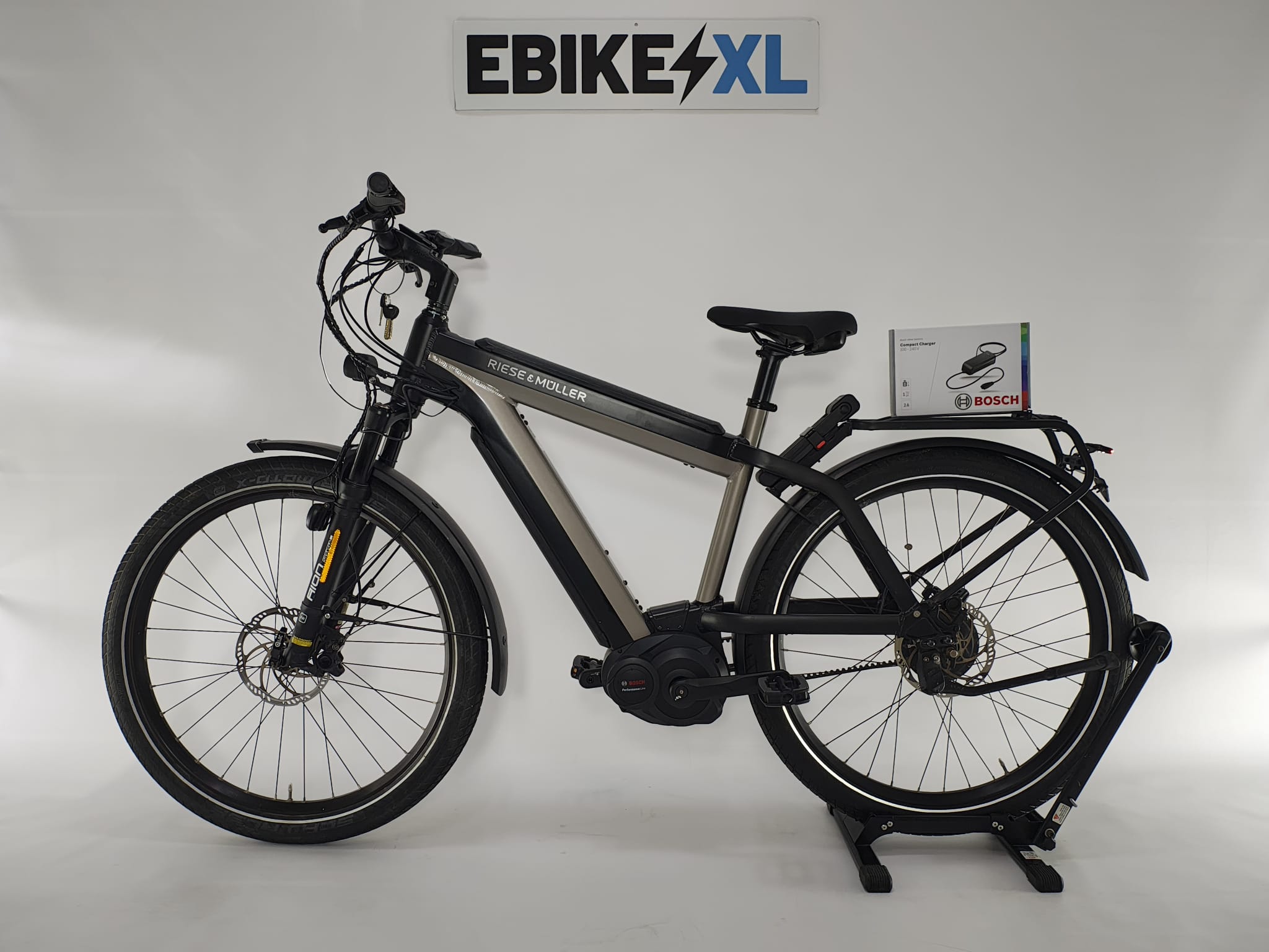 Riese & Müller Supercharger Bosch Performance Line Middenmotor 2x500Wh Belt-Drive Smart Speedy!