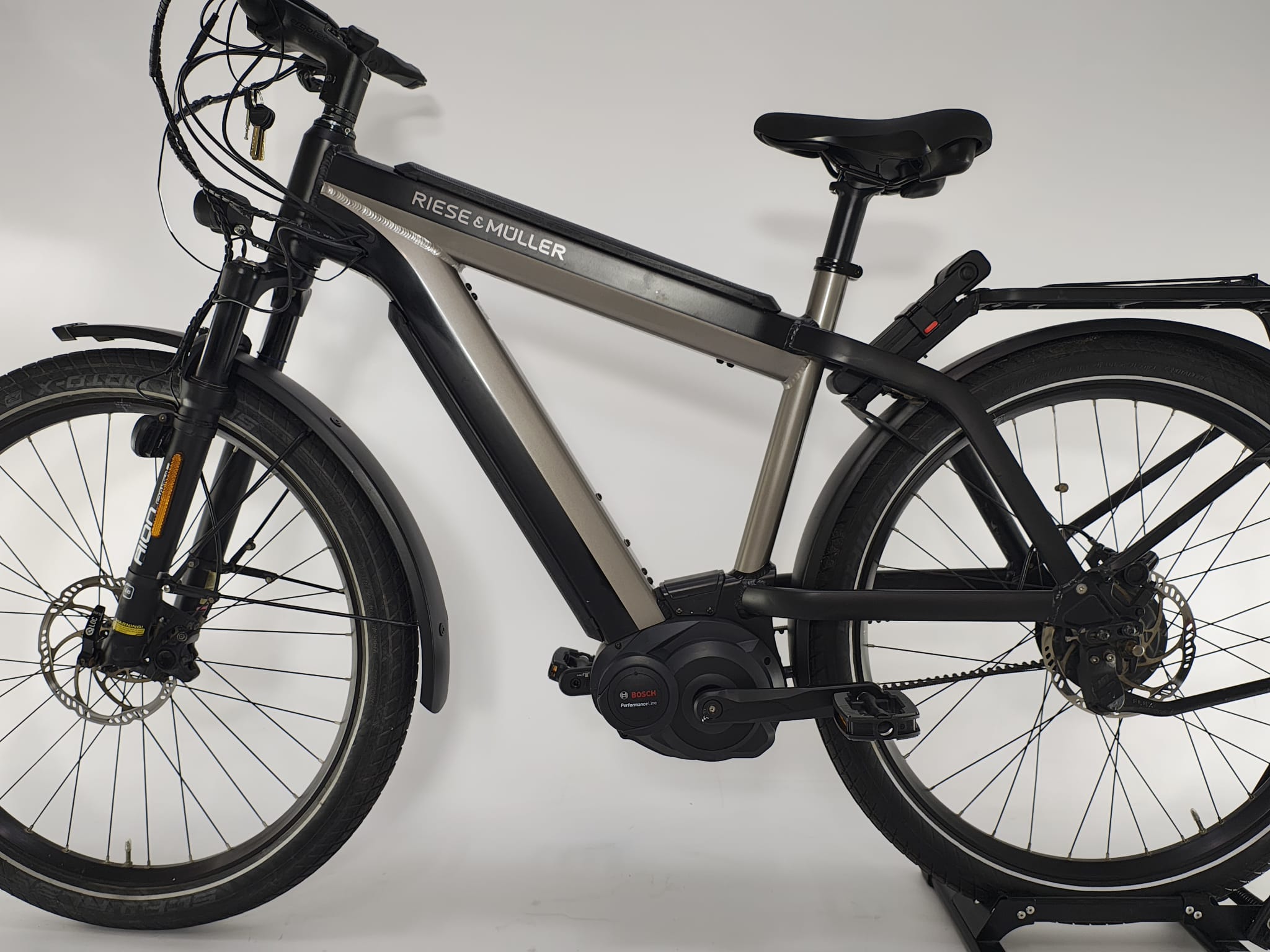 Riese & Müller Supercharger Bosch Performance Line Middenmotor 2x500Wh Belt-Drive Smart Speedy!