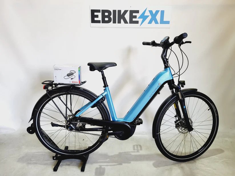 VICTORIA E-Trekking 11.3 Bosch Active Line Plus Mi Lage instap Lichtblauw 40cm 28 Inch 2022