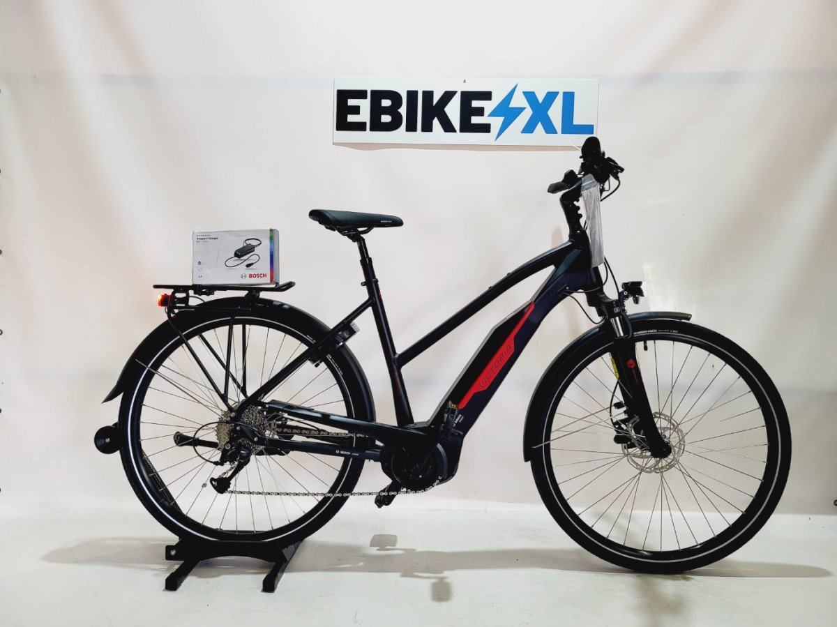 victoria e bike trekking 6.5 Victoria E-Trekking 6.5 Wave – Bosch Active Line Plus 53cm Zwart – eBikeXL Trading BV