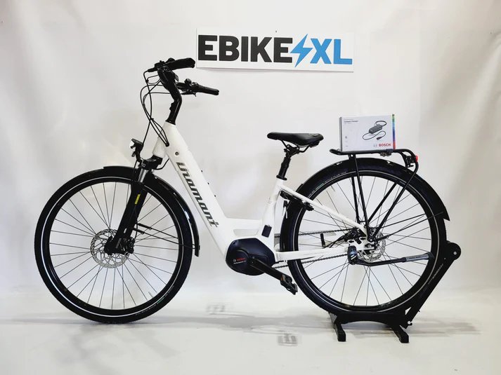 Diamant Beryll Deluxe+ Bosch Performance Line Middenmotor Lage instap Wit, elektrische fiets, zijaanzicht