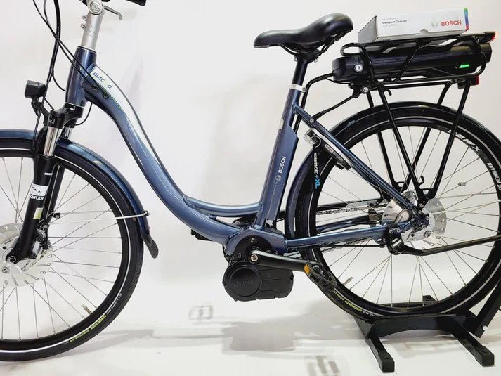 Dutch ID Tour N8 Bosch Classic Line Middenmotor 26 inch Lage instap Grijs / Blauw 49cm S