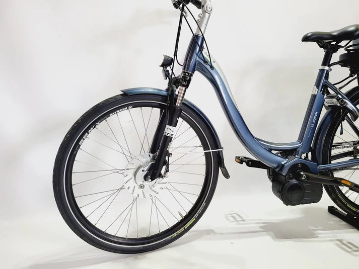 Dutch ID Tour N8 Bosch Classic Line Middenmotor 26 inch Lage instap Grijs / Blauw 49cm S