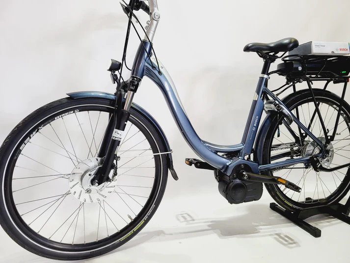Dutch ID Tour N8 Bosch Classic Line Middenmotor 26 inch Lage instap Grijs / Blauw 49cm S