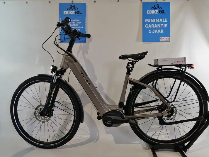 Falter E9.4 FL Bosch Active Line Plus Middenmot Lage instap Lichtbruin, elektrische fiets, zijaanzicht