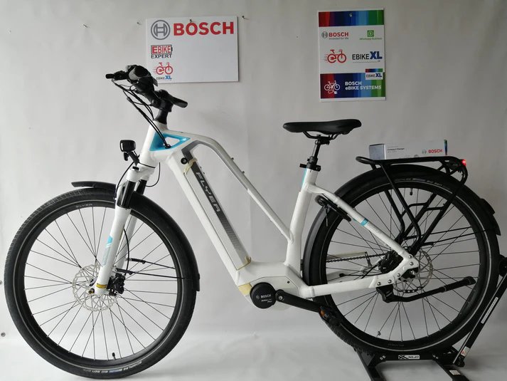 Flyer Gotour 6 Bosch Active Line Plus Middenmotor Wit, elektrische fiets, zijaanzicht