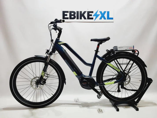 Haibike Trekking 5 Bosch Performance Line Middenmotor, Blauw / geel