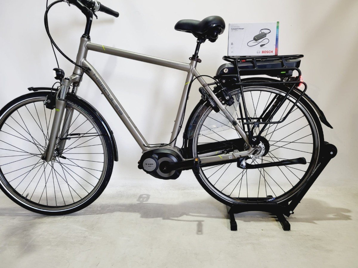 Hercules Montfoort F7 Bosch Active Line Middenmotor Heren Grijs 58cm L