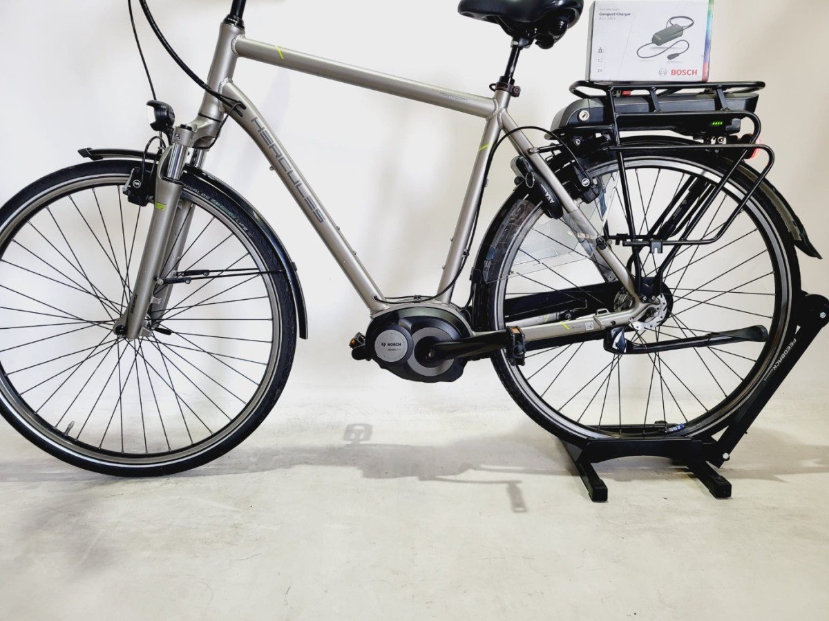 Hercules Montfoort F7 Bosch Active Line Middenmotor Heren Grijs 58cm L