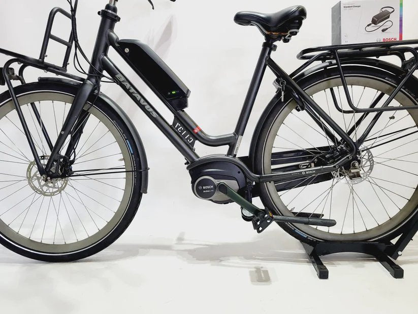 Batavus Quip E-Go EXT Bosch Active Line Middenmotor Transp Lage instap Zwart 55cm M