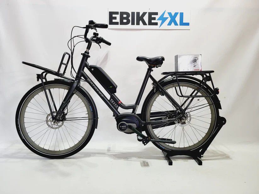 Batavus Quip E-Go EXT Bosch Active Line Middenmotor Transp Lage instap Zwart 55cm M