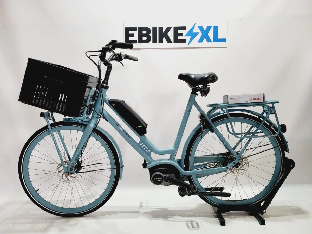 Batavus Quip E-go x-cargo Bosch Active Line Middenmotor Tr Lage instap Lichtblauw 61cm XL