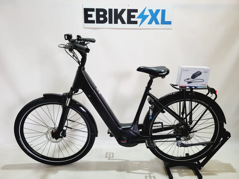Trek Verve+ 3 Bosch Performance Line Middenmotor 545Wh! Lage instap Zwart, elektrische fiets, zijaanzicht