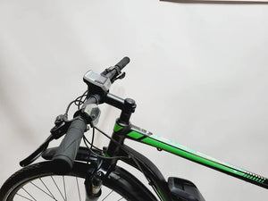 Trek Powerfly +9 Bosch Active Line Middenmotor Heren Zwart Groen 47cm