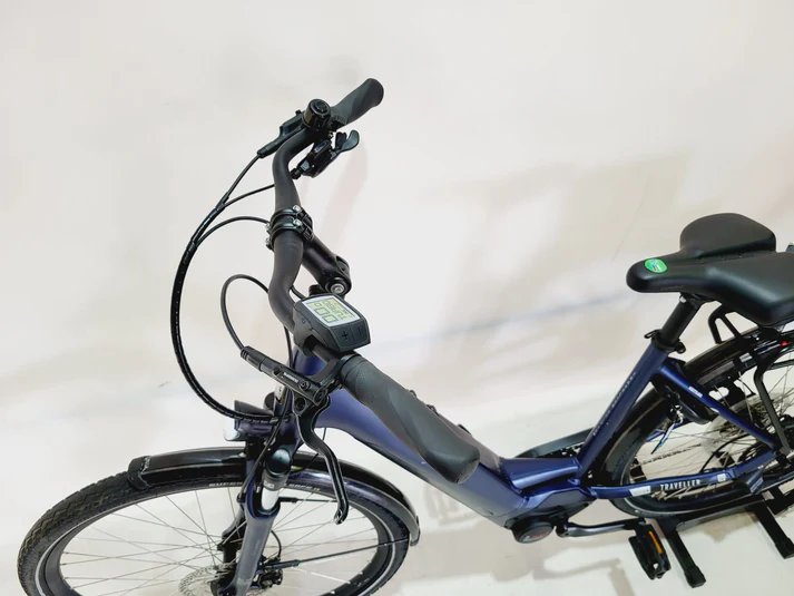 Kettler Traveller Gold 10+ Bosch Perf Line Middenmotor Lage instap Blauw, stuur en voorwiel
