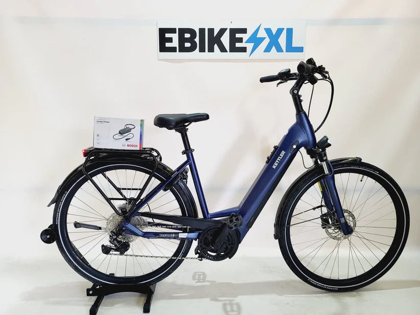 Kettler Traveller Gold 10+ Bosch Perf Line Middenmotor Lage instap Blauw, elektrische fiets, linkerzijde