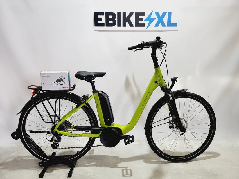 Kalkhoff Endeavour 1.B Move Bosch Performance Line Middenmo Lage instap Limoen Groen, elektrische fiets, linkerzijde