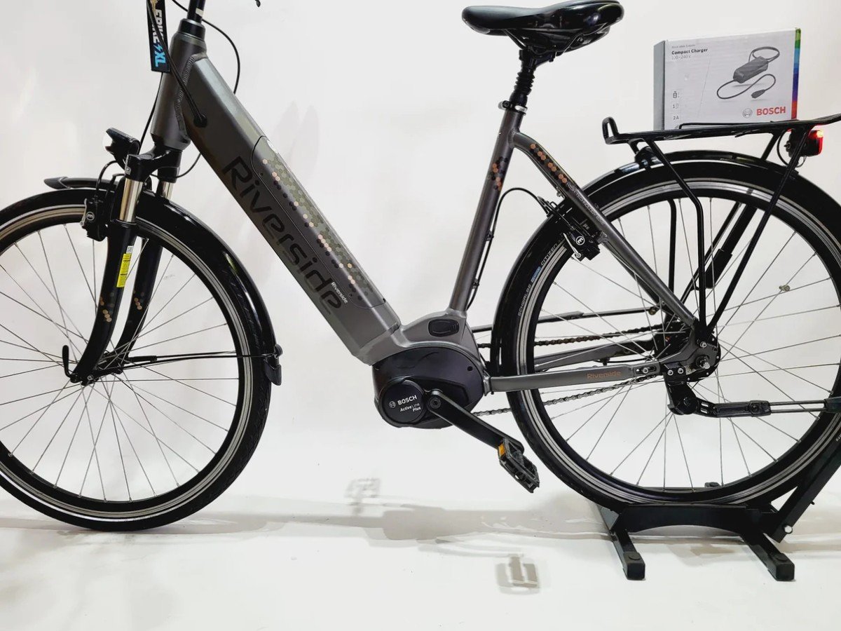 Riverside City Nexus Active Bosch Active Line Plus MM Lage instap Donkergrijs 58cm