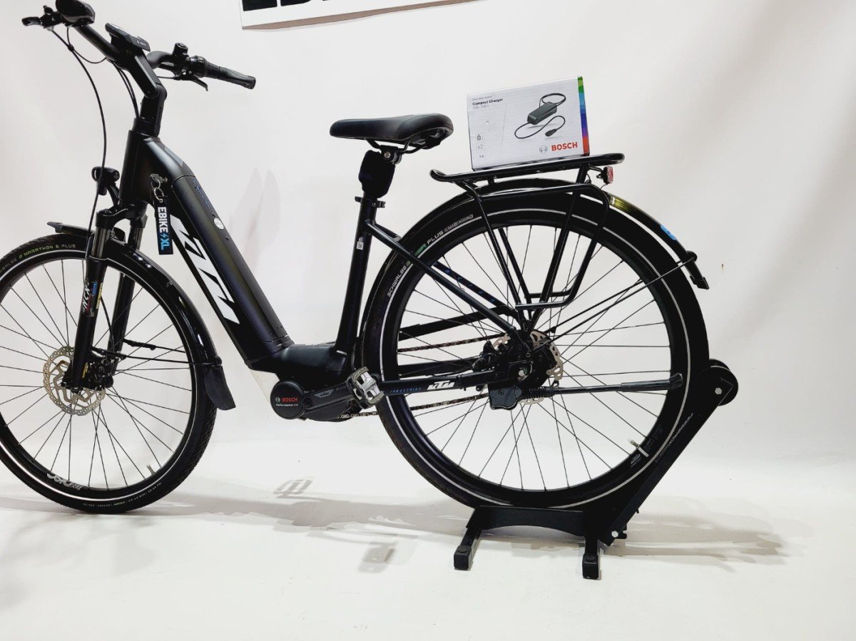 KTM Macina City P610 RT Bosch Performance Line Midden Lage instap Zwart / Wit 46cm S